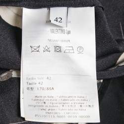 Pre Owned Valentino Black Bucaneve Print Silk Shirt M