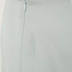 Valentino Light Blue Wool Pleated Knee-Length Skirt M