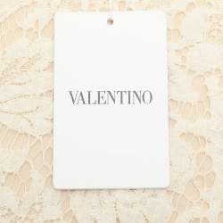 Valentino Cream Lace Knit Fabric Sweater L