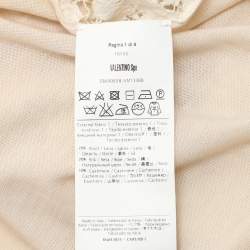 Valentino Cream Lace Knit Fabric Sweater L
