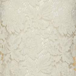 Valentino Cream Lace Knit Fabric Sweater L