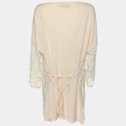 Valentino Cream Lace Knit Fabric Sweater L