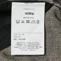 Valentino Black Distressed Denim Shorts M 