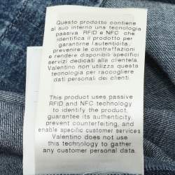 Pre Owned Valentino Blue Denim Long Sleeve Shirt L