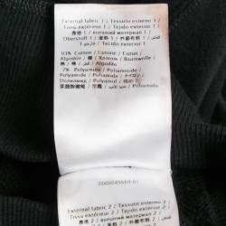 Pre Owned Valentino Black Logo Print Cotton Hooded Sweatshirt S