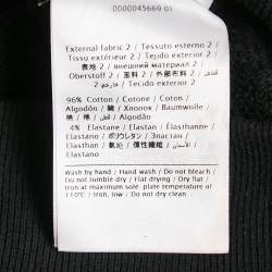 Pre Owned Valentino Black Logo Print Cotton Hooded Sweatshirt S
