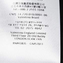 Pre Owned Valentino Black Wool Blend Halter Mini Dress L