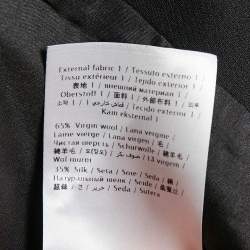 Pre Owned Valentino Black Wool Blend Lace Trim Detail Blazer M