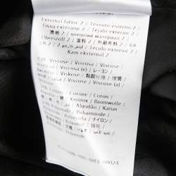 Pre Owned Valentino Black Wool Blend Lace Trim Detail Blazer M