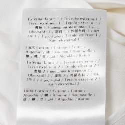 Pre Owned Valentino Le Blanc White Cotton Tie Detail Mini Shift Dress M