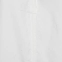 Pre Owned Valentino Le Blanc White Cotton Tie Detail Mini Shift Dress M