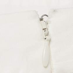 Valentino White Cotton Flounce Maxi Skirt M