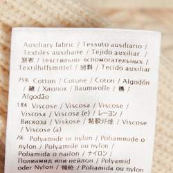 مملوكة مسبقًا Valentino Cream Knit Lace Trim Hooded Cardigan M