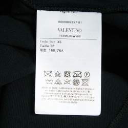 Valentino Black Cotton Feather Trimmed Tunic Top XS