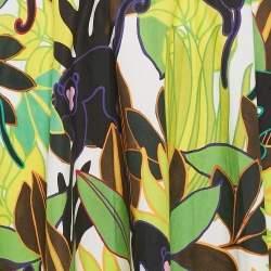 Pre Owned Valentino Multicolor Printed Cotton Midi Skirt M