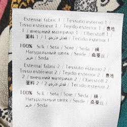 Valentino Multicolor Printed Silk Full Sleeve Midi Dress M