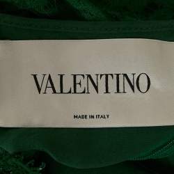 Valentino Green Lace Long Sleeve Jumpsuit S