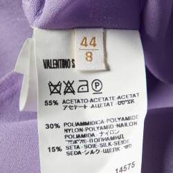 Pre Owned Valentino Light Purple Crepe Sleeveless Midi Dress M