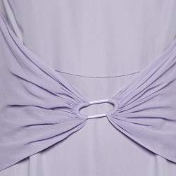 Pre Owned Valentino Light Purple Crepe Sleeveless Midi Dress M