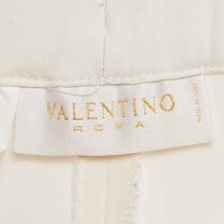 Valentino Off-White Crepe Pants M