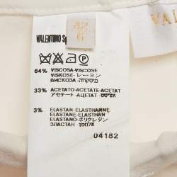 Valentino Off-White Crepe Pants M