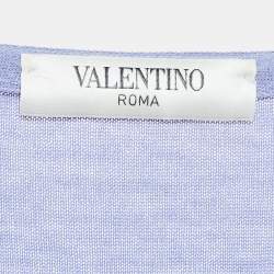 Valentino Light Purple Cotton Belted Open Cardigan M