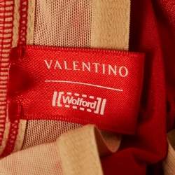 Valentino Wolford Red Lycra String Bodysuit S