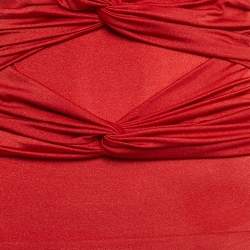 Valentino Wolford Red Lycra String Bodysuit S