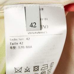 Pre Owned Valentino Multicolor Floral Print Silk Pleated Maxi Dress M