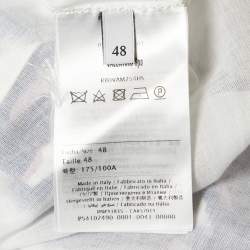 Pre Owned Valentino Blue Abstract Print Cotton Maxi Dress L