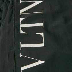 Pre Owned Valentino Black Pleated Nylon Maxi Skirt L
