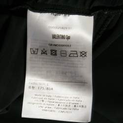 Pre Owned Valentino Black Pleated Nylon Maxi Skirt L