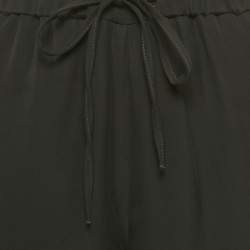 Pre Owned Valentino Black Crepe Wide Leg Trousers M