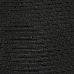 Pre Owned Valentino Black Patterned Knit Cap Sleeve Mini Dress M
