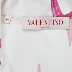 Pre Owned Valentino White Star Fish Print Cotton Shirts and Shorts Set S