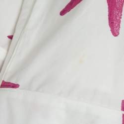 Pre Owned Valentino White Star Fish Print Cotton Shirts and Shorts Set S