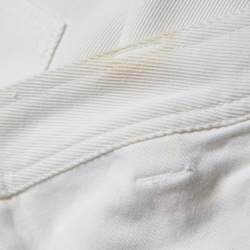 Pre Owned Valentino Vintage White Cotton Slim Fit Jeans M/Waist 30"
