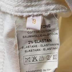 Pre Owned Valentino Vintage White Cotton Slim Fit Jeans M/Waist 30"