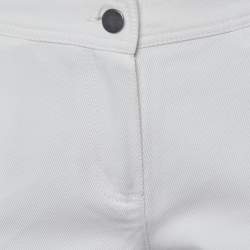 Pre Owned Valentino Vintage White Cotton Slim Fit Jeans M/Waist 30"