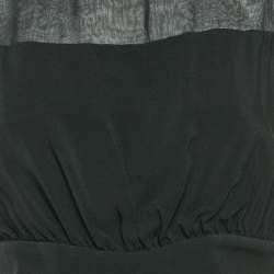 Pre Owned Valentino Black Crepe Sleeveless Short Dress L