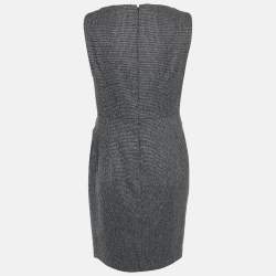 Pre Owned Valentino Black Wool Blend Sleeveless Short Dress M