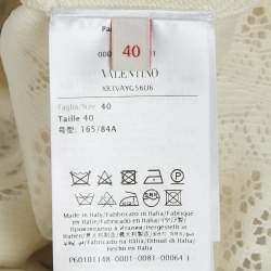 Valentino Off-White Lace Sleeveless Mini Dress S