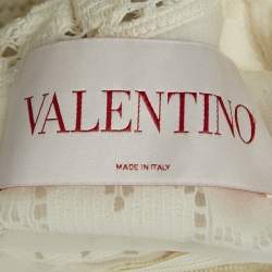 Valentino Off-White Lace Sleeveless Mini Dress S