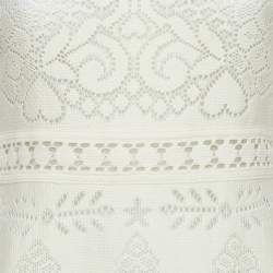 Valentino Off-White Lace Sleeveless Mini Dress S