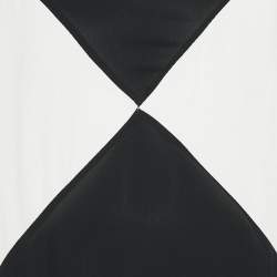 Valentino Black Silk Crepe Panel Detail Midi Shift Dress S