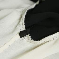 Valentino Black Silk Crepe Panel Detail Midi Shift Dress S