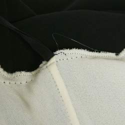 Valentino Black Silk Crepe Panel Detail Midi Shift Dress S