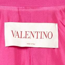 Valentino Pink Wool Rockstud Single Breasted Blazer S