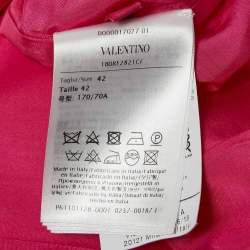 Valentino Pink Silk and Wool Blend Top and Shorts Set S/M