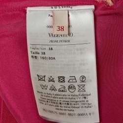 Valentino Pink Silk and Wool Blend Top and Shorts Set S/M